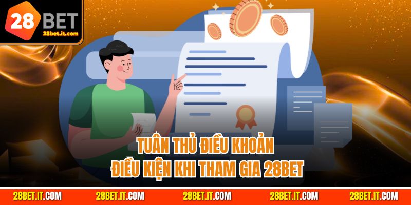 Tuân thủ điều khoản điều kiện khi tham gia 28Bet